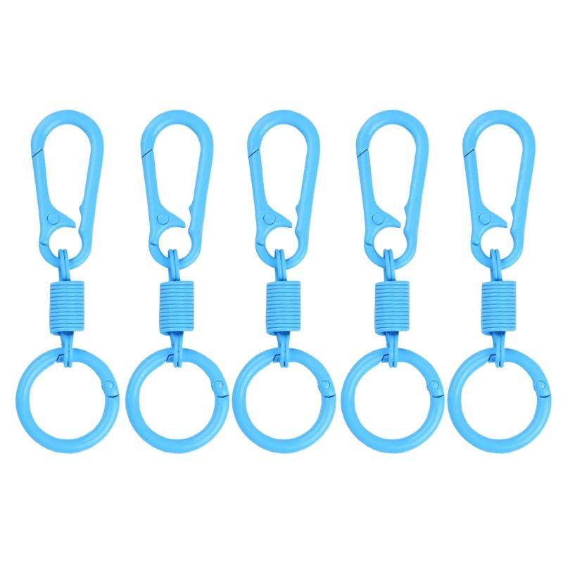 5Pcs Lobsters Clasp Hook Key Rings Buckle Light Weight Zincs Alloys Carabiner Keychains for Hiking Travel Daily Carry