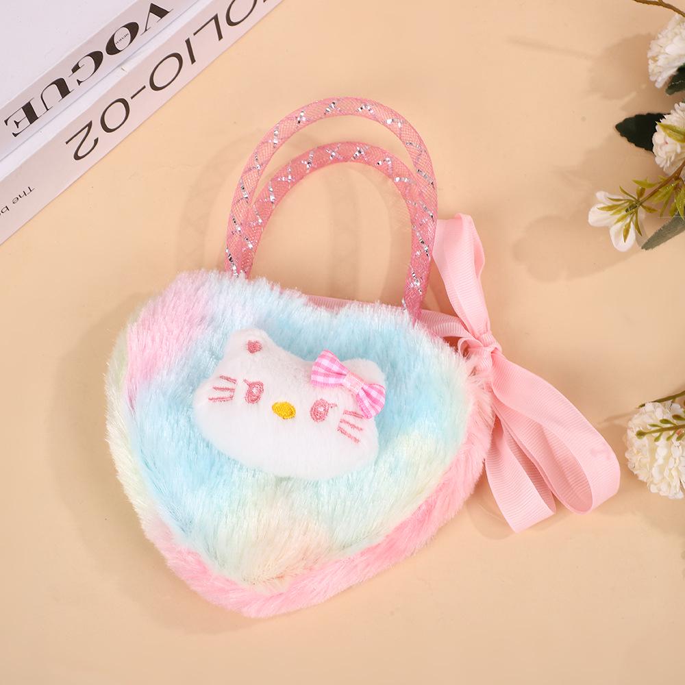 

Hello Kitty Gradient Plush Heart-Shaped Backpack & Crossbody Bag for Kids