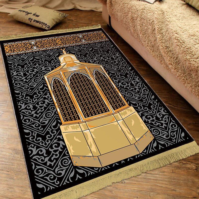 Muslim Prayer Home Rugs Floor Mats Long Strip Balcony Carpet for Living Room Doormat Plush Non-slip Floor Mat Bedroom Carpet