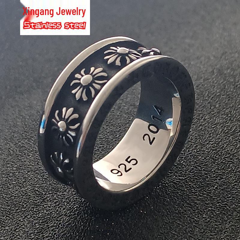 Titanium Steel Cross Ring for Men - European & American Hip Hop Style Jewelry