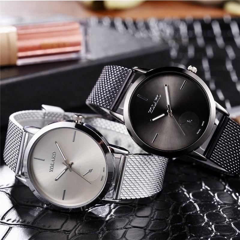 New Fashion Luxury Women Quartz Watch Rose Stainless Steel Mesh Belt Female Clocks Dress W