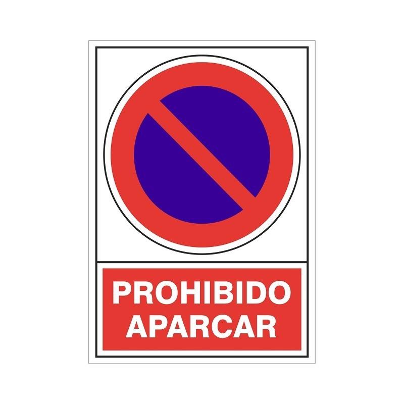 DUVER - SEÑAL 430 ALUM.490x345''PROHIB.APARCAR'' PROHIBIDO APACAR