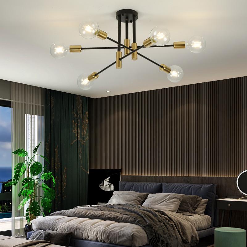 Nordic Minimalist Chandelier: Modern Wrought Iron for Living Room, Bedroom, Dining, or Restaurant.