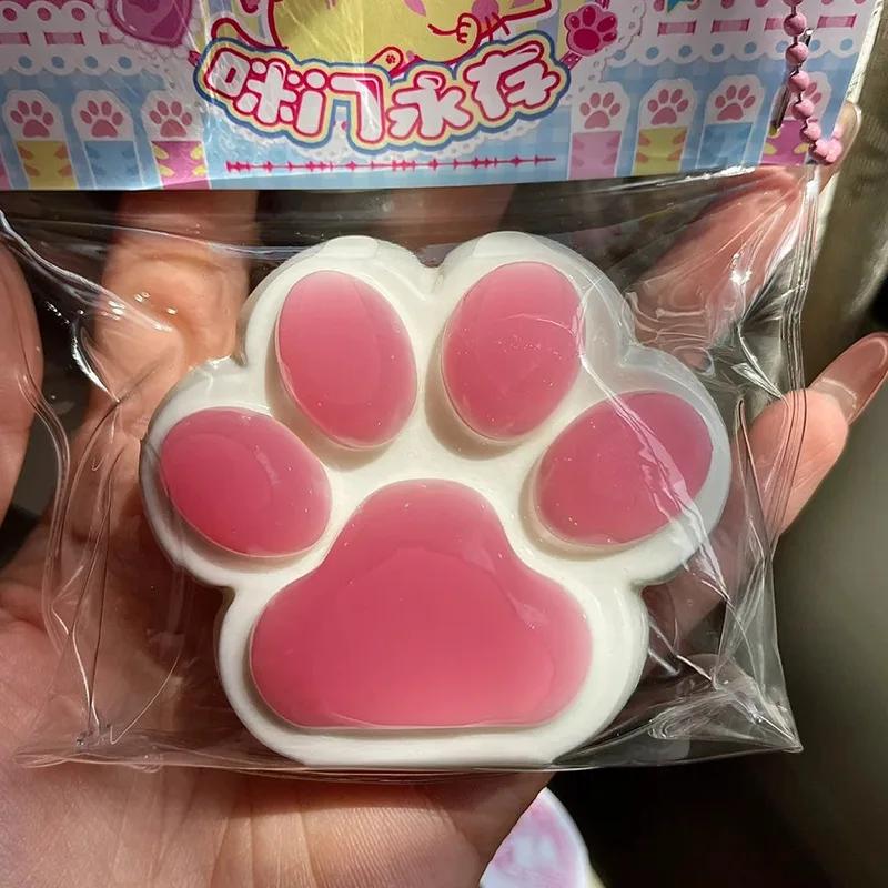 Squishy Kawaii Cat Paw Soft Squeeze Toy Slow Rebound Stress Relief  Decompression Squishies Fidget Toy for Kids Adults Gifts