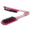 Professional Double Sided Hair Straightener Soft Hair Hair Straightener Clamp Brush  Salon Use