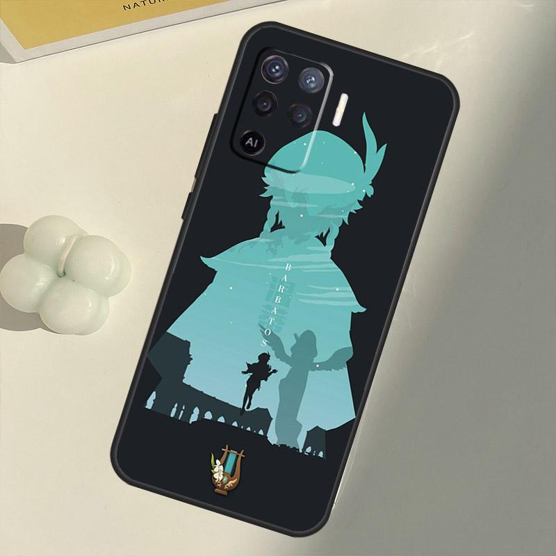 Genshin Impact Venti Case For OPPO A1K A3S A5S A15 A16 A52 A72 A5 A9 A31 A53 A83 A91 A93 A54 A74 A94 Cover Capa