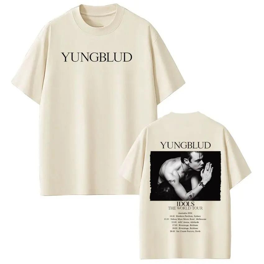 

Unisex Women Hiphop Tshirts Singer Yungblud IDOLS Tour 2026 Graphics Tshirt Shortsleeved Loose Cotton Vintage Oversized Tshirts 4XL