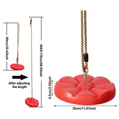 Thickened Safe Children Kids Outdoor Tree Hanging Disc Rope Swing Set for Garden Playground Camping Picnic Playing