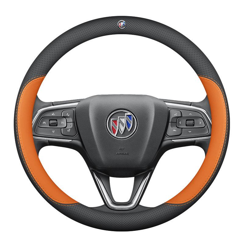 Buick Car Steering Wheel Cover: Genuine Leather for Angkewei Plus, LaCrosse, Regal, Verano, Velite 6, GL8