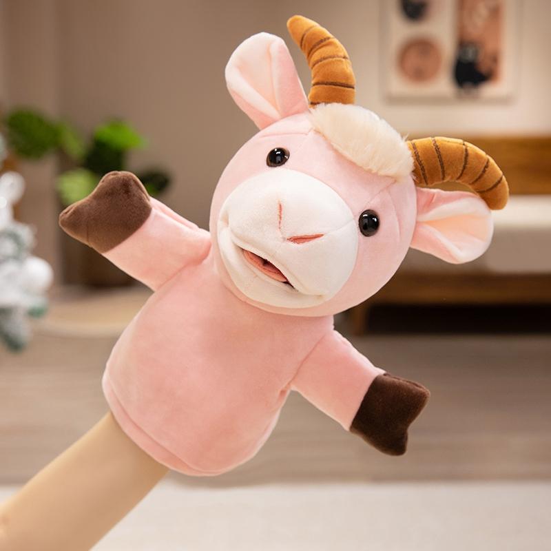 Kawaii Pluche Dier Husky Hond / Schaap / Alpaca Knuffel Handpop Zachte Geiten Pluche Pop Verjaardagscadeau