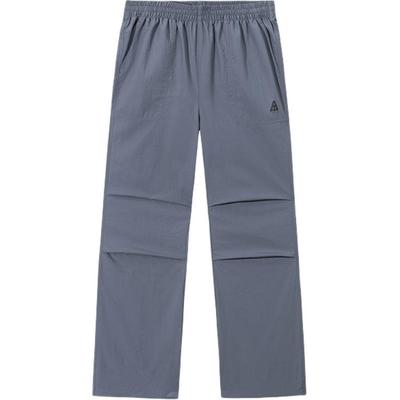 Loose Comfortable Simple Solid Color Wide Leg Knitted Sports Pants Women Bottoms Dark-Gray 962526504-4