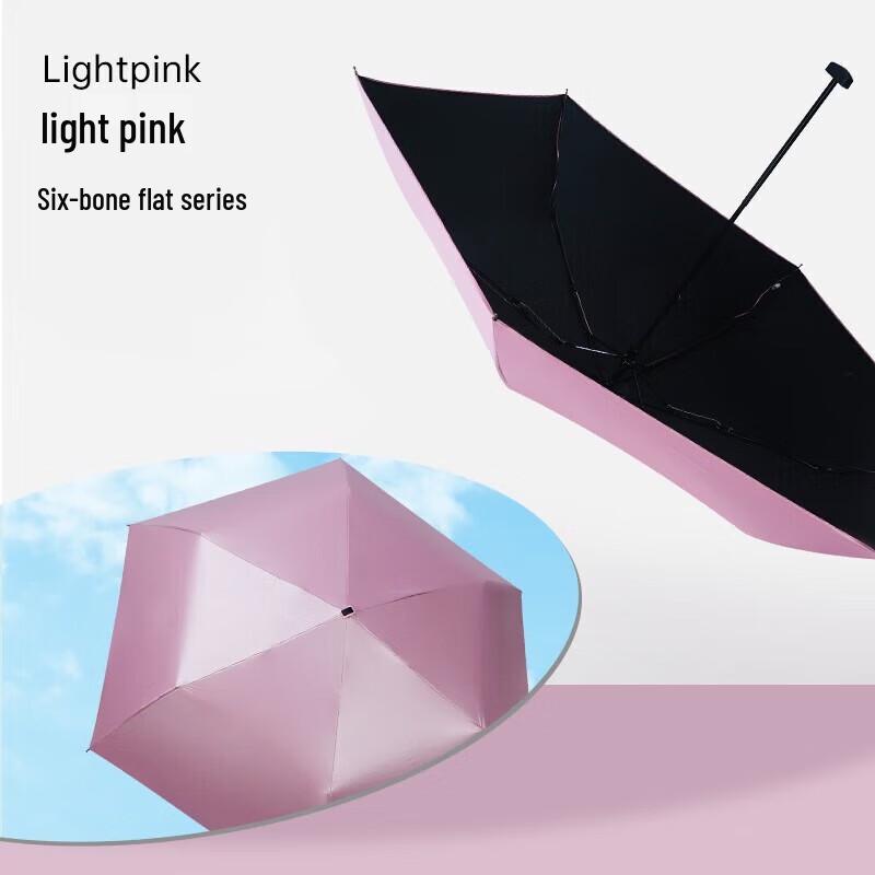 Red Leaf Ultra-Flat 6-Rib Automatic Travel Umbrella