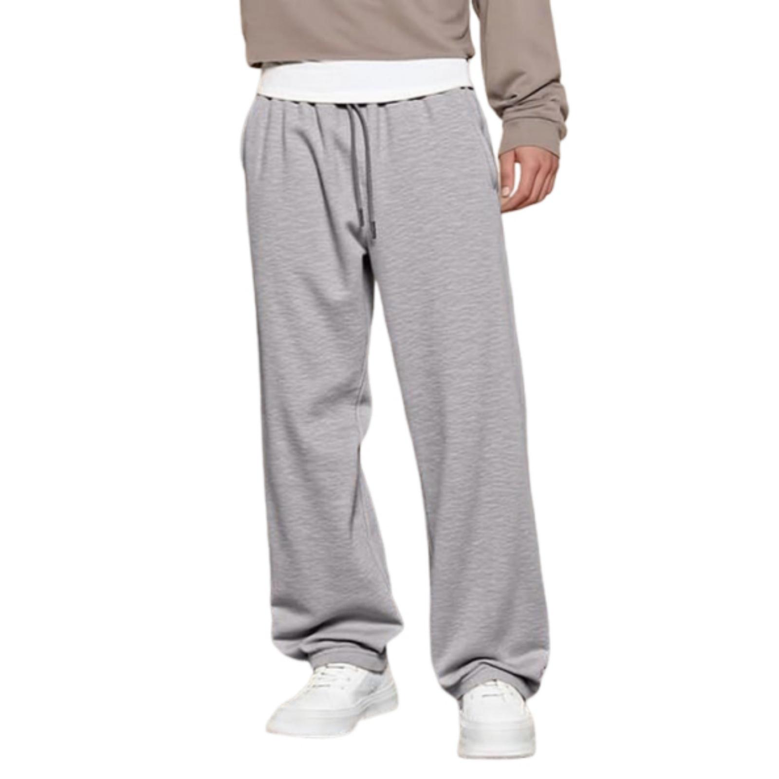 

Men s Linen Four Seasons Thin Breathable Cargo Multi-pocket Loose Casual Wide Leg Pants XL
