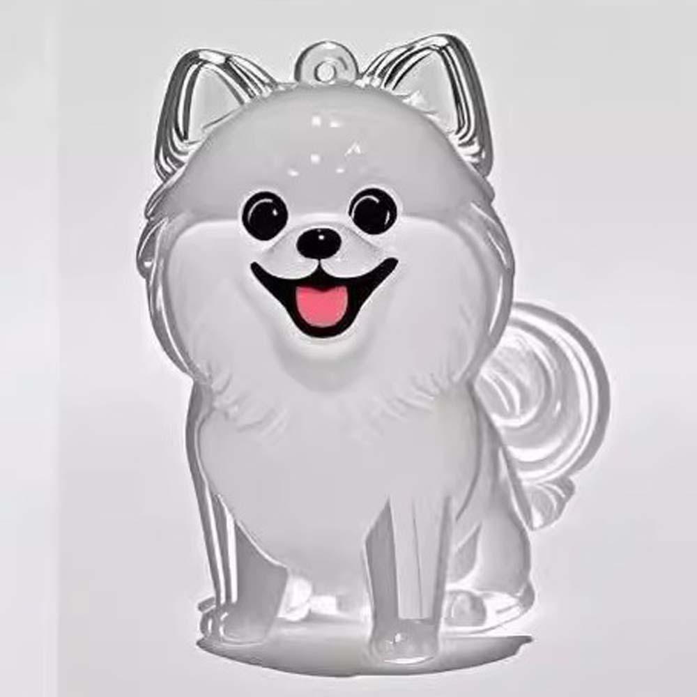 Hair Grooming Dog Hair Storage Box Transparent Puppy Pendants Cartoon Pet Hair Keychain  Backpack