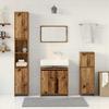 4 Piece Bathroom Furniture Set Rustic Wood Look Engineered Wood