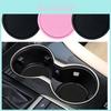 Creative Round Pvc Cup Car Storage Mat Universal Non-slip Car Cup Holder Black