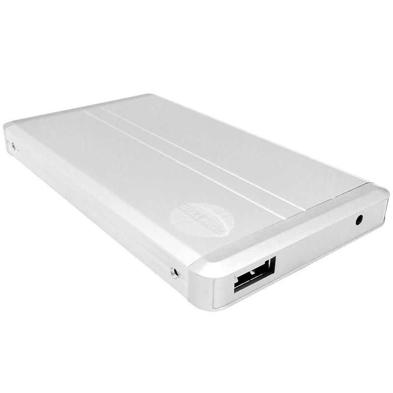 OEM High Quality 2.5 Inch SATA External Hard Drive Enclosure with USB2.0 Interface Aluminum Case for 7mm and 9.5mm Hard Drives