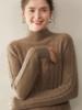 2025 Women's Slimming Cashmere Pullover: Loose Knit Base Layer with Half-High Collar, Warm Inner Wear Sweater.
