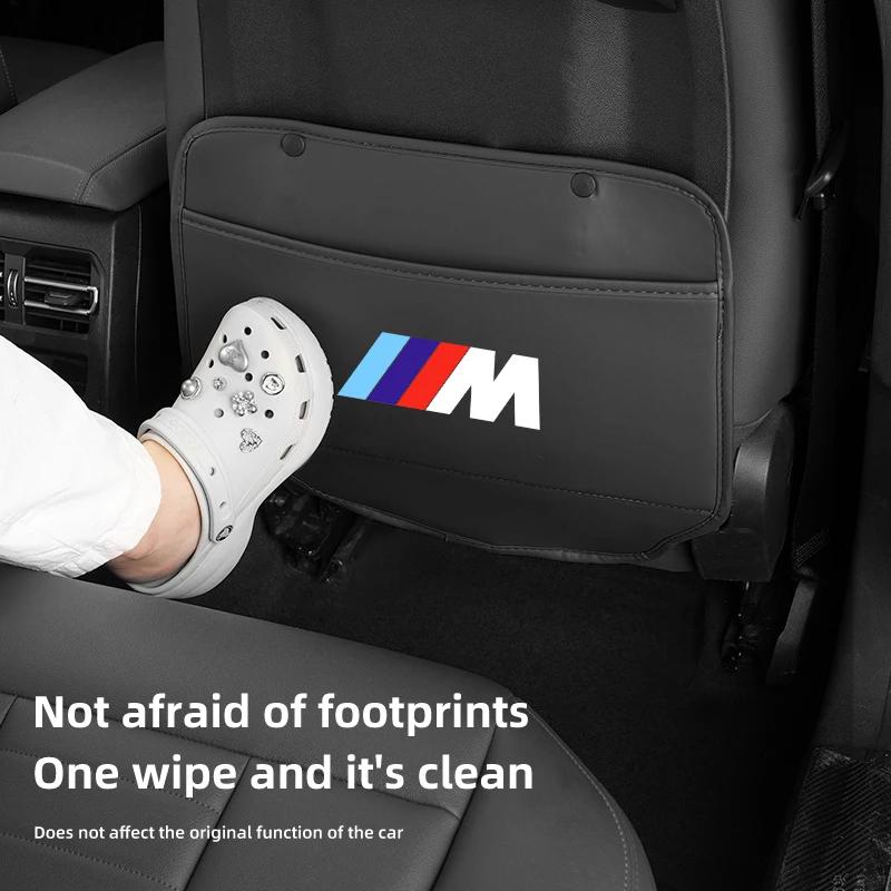 Car Sticker Hot 2025 Car Seat Back Anti Kick Protective Pad Cover Anti-Scratch Mat For BMW Performance M3 M5 F25 F26 F15 F16 E60
