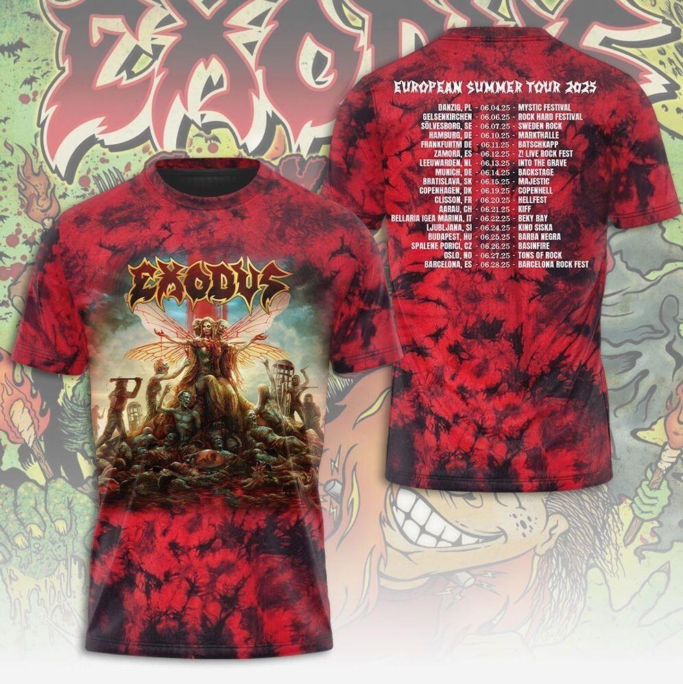 Exodus Band Tour Music 3D T Shirt TU510 XXXXL