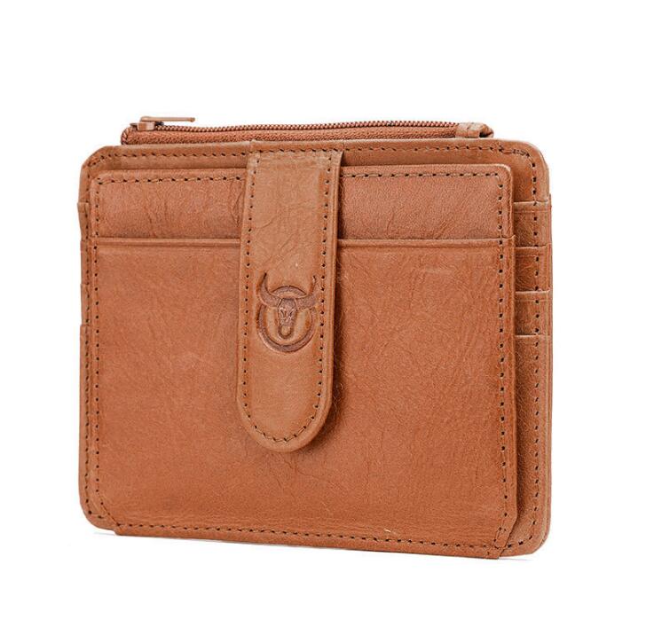 

Мужской картхолдер из 100% натуральной кожи, противокражный и защищенный от считывания, с множеством отделений для карт жёлтый