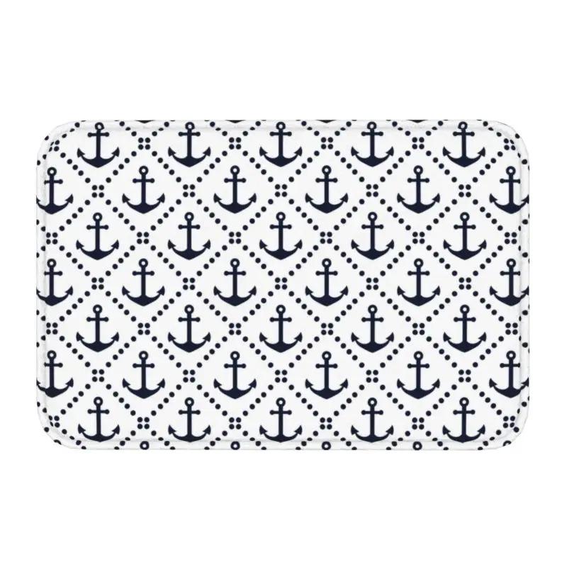 Nautischer Kompass Fußmatte Anker Ruder Gedruckt Kleiner Teppich Rutschfest Wasserabsorbierend Badezimmer Küche Fußmatte Heimdekoration