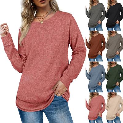 Women's Winter Sweatshirts Long Sleeve Shirts Color Casual Tops
