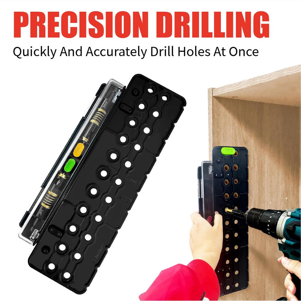 Shelf and Cabinet Hardware Jig Multifunctional 1 4in 5mm Accurate Shelf Peg Hole Jig for Woodworking
