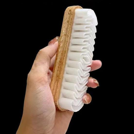 1/2/3/5Pcs Suede Shoe Brush Eraser Set Natural Wood Handle Soft Crepe Cleaning Eraser Shoe Scrubbing Brush Multifunctional Cleaner