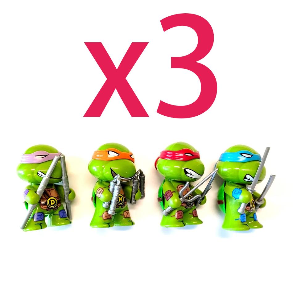 4Pcs/Set Kawaii Teenage Mutant Ninja Turtles Michelangelo Donatello Action Figure Car Ornaments Decor Tmnt Model Kids Hobby Toys