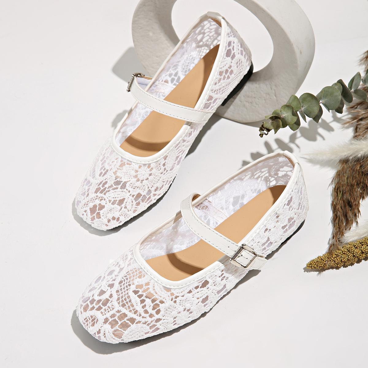 Breathable Women s Shoes - Flat-bottomed Single Shoes 36 белый