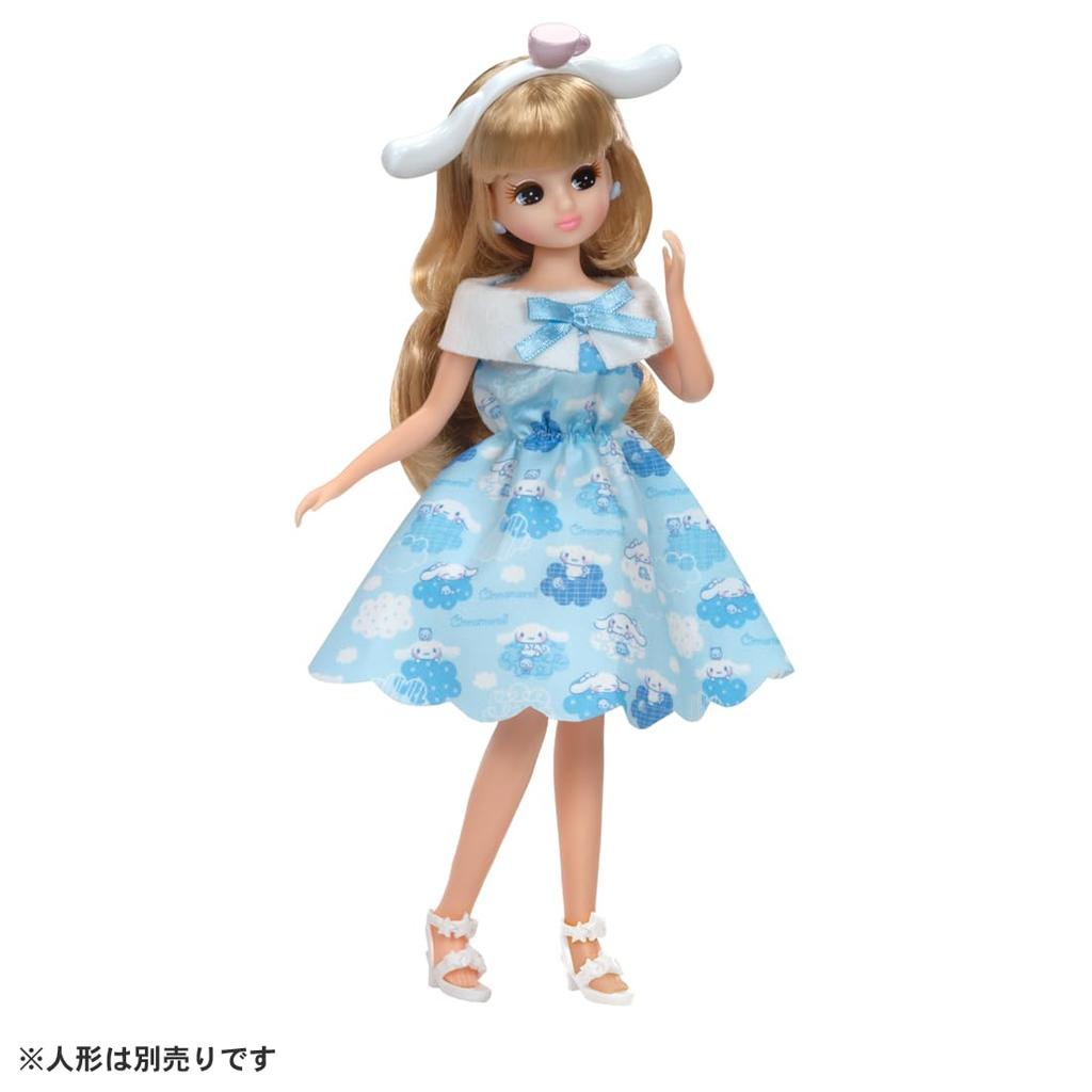 Takara Tomy My Sanrio Dress Cinnamoroll Pretend Play Ages 3 and Up Licca-chan Dress, Choice, Characters, One-Piece & Headband, Dress-Up, Toy,