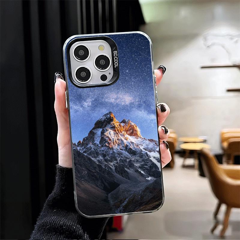 Mountain Peaks Landscape Shockproof Phone Case for iPhone 17 Air 16 16E 15 Pro Max 14 Plus 13 Mini 12 Back Cover Anti Fall Funda