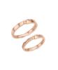 Ost [Set] Simple Band Daily Rose Gold Couple Ring Set