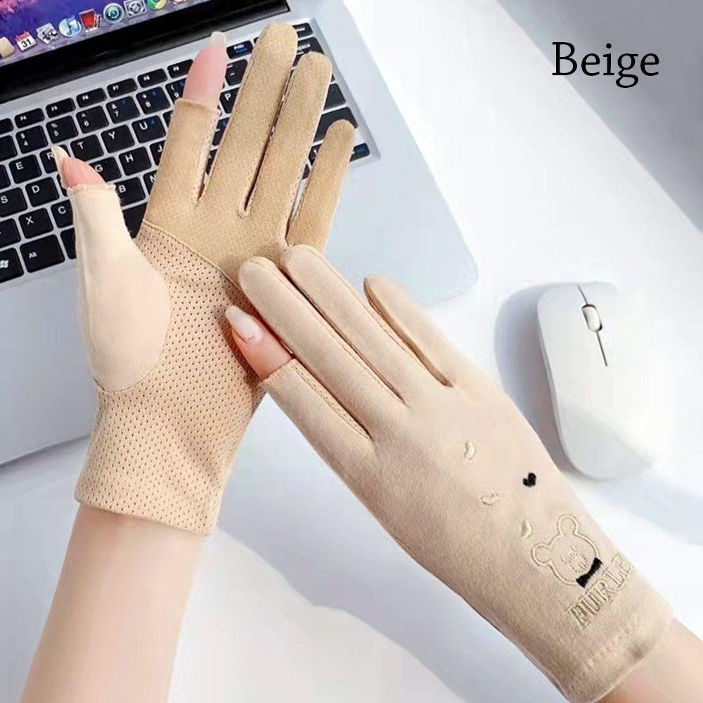 Cycling Driving Running Thin Sun Protection Sunscreen Gloves Sunscreen Mittens Anti-UV