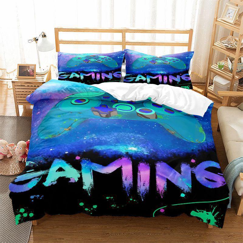 Three-Piece Digital Printing Kit Bedding, Gamepad Home Textile Four-Piece Quilt Cover