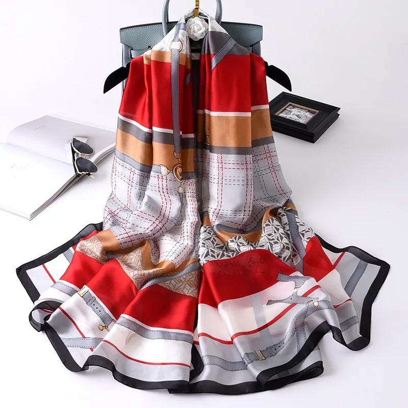 180*90cm muffler new Luxury Brand Scarf Women Shawls Wraps Spring Hijab Bufanda Foulard Female Bandana Beach Stoles Silk