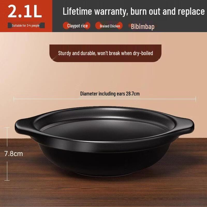 HANDUNYOU 2.1L Ceramic Stew Pot