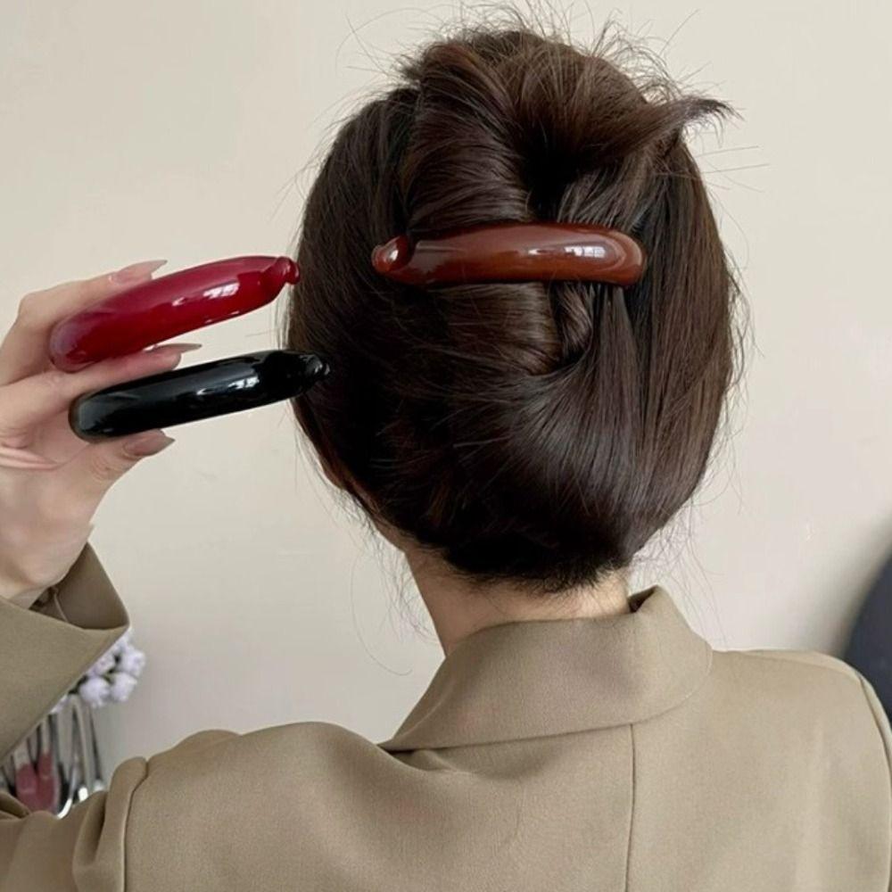 Large Twist Hair Clip Barrettes Womans Hairpins Retro High Ponytail Clip  Girl