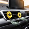 2Pcs Car Air Freshener Cute Car Perfume 3cm Sunflower Vent Clip Car Fragrance Scent Diffuser Auto Interior Decor