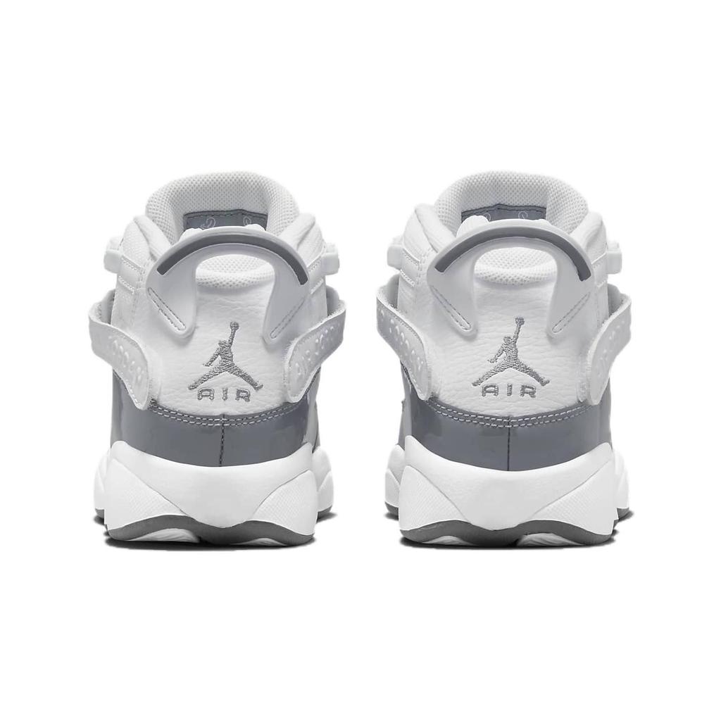 Air Jordan 6 Rings GS White Cool Grey Kids Sneakers 323419-121