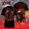 Heavy Metal Rock Band Dio Pattern 3D Printed T-shirt Men's Fashion Harajuku Short Sleeved Top Street Trend Hip-hop Dio Funnny Clothing