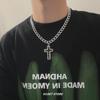 Dark Melting Style Cross Hip-Hop Cuban Necklace - Unisex Clavicle Sweater Chain