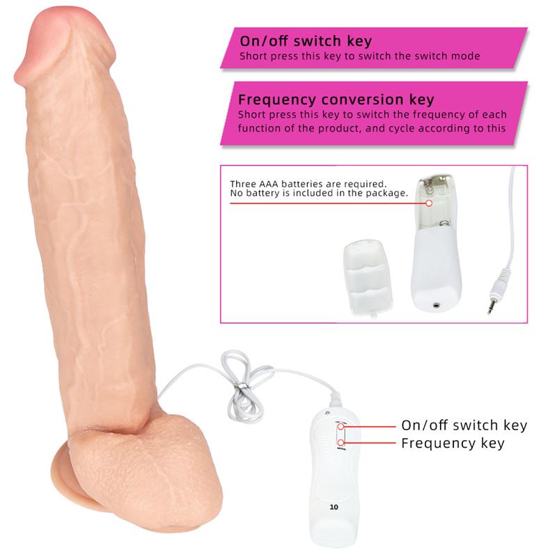 10 Frequency Vibration Big Dildo Masturbation Device Female Products Penis Female Vibration Sex Toys Adult Toys