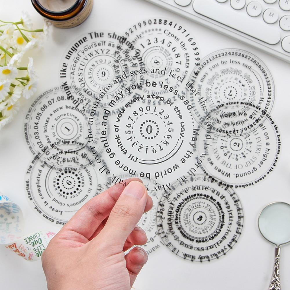 

10 шт./набор английских круглых наклеек для скрапбукинга для украшения канцелярских принадлежностей, стаканов для воды, книг, дневников, водонепроницаемые наклейки из ПВХ для детей, девочек, взрослых