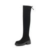 Fat MM thick leg elastic boots do not drop off the knee boots winter thin boots thick heel high boots large size women's boots
