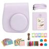 Mini Instant Camera Protective Bag PU Case for Fujifilm Instax Mini 12 with Album Filters Colorful Hanging Frames