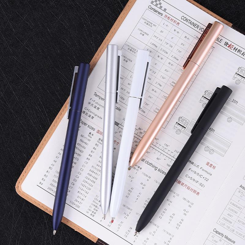 Penna a Gel Rotante in Metallo Penna Segnatrice con Ricariche per Penne Segnatrici Metalliche Xiaomi 0,5 MM Scrittura Fluida Sobria Elegante e Solida Ufficio Business