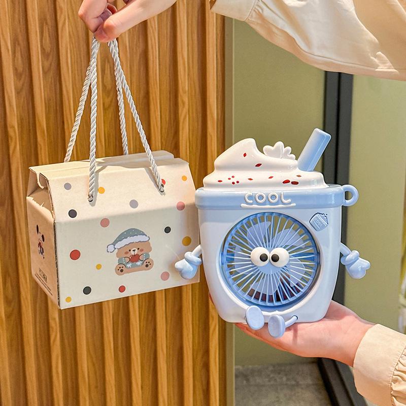 High-Value Cute Ice Cream Style USB Portable Fan – Handheld & Desktop Gift