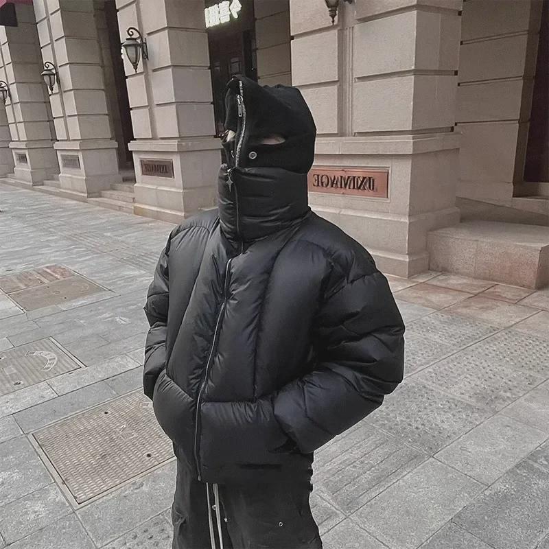 Herren Vintage Amerikanische Kurze Stehkragen Baumwolljacke - Trendige High-End Schwarze Herbst/Winter Jacke